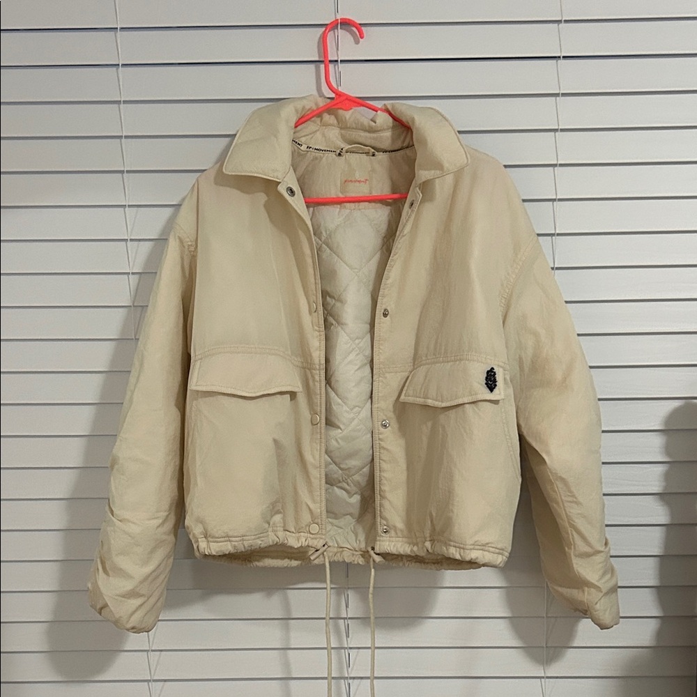 FP Movement by Free People Cream Quilted Puffer Jacket